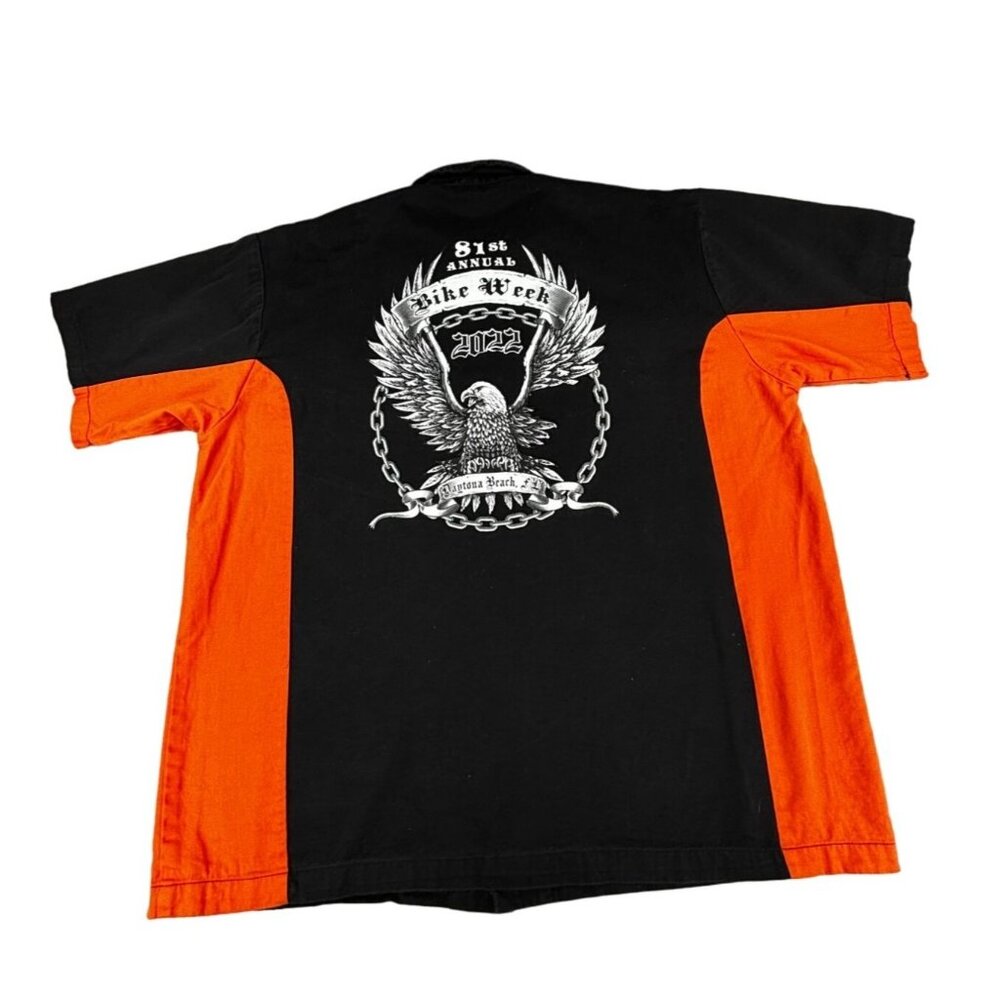 Biker Apparel Co. Shirt 81st Annual Bike Week 2022 Mechanic Motorcycle Eagle